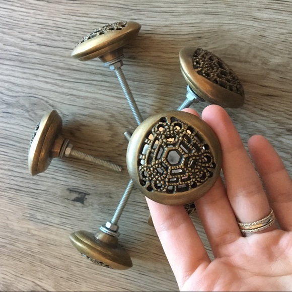 Anthropologie Accessories Anthropologie Mirrored Brass Knobs Poshmark